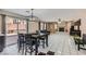 Dining area with sliding door to backyard and fireplace at 2108 Royal Antilles Ct, North Las Vegas, NV 89031