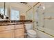 Bathroom with granite vanity, shower/tub combo, and tiled flooring at 2469 Sun Reef Rd, Las Vegas, NV 89128