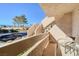 Private balcony with chair and distant mountain views at 3760 Desert Marina Dr # 67, Laughlin, NV 89029