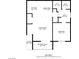 Floor plan showing a one bedroom condo layout at 3760 Desert Marina Dr # 67, Laughlin, NV 89029