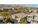 Aerial view of house with pool in a quiet neighborhood at 39 Cranberry Cove Ct, Las Vegas, NV 89135