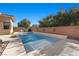 Modern rectangular pool with a stone deck at 39 Cranberry Cove Ct, Las Vegas, NV 89135