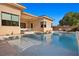 Clean lines and desert landscaping highlight this modern pool at 39 Cranberry Cove Ct, Las Vegas, NV 89135