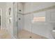 Large walk-in shower with tiled seat and glass enclosure at 39 Cranberry Cove Ct, Las Vegas, NV 89135