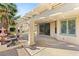 Covered patio with sliding glass doors at 4120 Scotmist Ct, Las Vegas, NV 89129