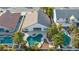 Aerial view showcasing pool and backyard oasis at 5522 Oakview Falls Ct, Las Vegas, NV 89148