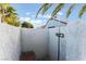 Convenient outdoor shower for rinsing off after a swim at 5522 Oakview Falls Ct, Las Vegas, NV 89148