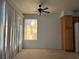 Bright dining area with ceiling fan and window coverings at 5710 E Tropicana Ave # 2148, Las Vegas, NV 89122