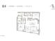 Two-bedroom, two-bathroom floor plan; approximately 1324 square feet at 700 W Carson Ave # 2007, Las Vegas, NV 89106