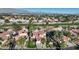 Aerial view of home with pool and palm trees at 7500 Orange Haze Way, Las Vegas, NV 89149