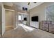 Bright bedroom with mirrored closet doors and wood flooring at 7500 Orange Haze Way, Las Vegas, NV 89149