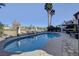 Relaxing pool area with spa and plenty of lounge space at 7500 Orange Haze Way, Las Vegas, NV 89149