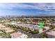 Aerial view showing home's location in a community with city views at 7521 Yonie Ct, Las Vegas, NV 89117