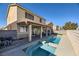 Relaxing backyard oasis featuring a sparkling pool and spa at 9154 Cazador St, Las Vegas, NV 89123