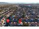 Wide aerial view showing house and neighborhood at 1252 Little Sidnee Dr, Las Vegas, NV 89123