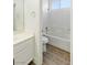 Clean bathroom with tub, toilet and vanity at 185 Rocky Star St, Henderson, NV 89012
