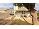 Relaxing backyard patio with covered seating area at 3425 Trilogy Dr, Las Vegas, NV 89108