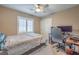 Spacious bedroom with built-in workspace and ample closet space at 7234 Regent Pond St, Las Vegas, NV 89166