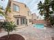 Private backyard oasis with a sparkling pool at 7632 Highland Pony St, Las Vegas, NV 89149