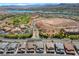 Aerial view of lakefront houses and golf course at 92 Kimberlite Dr, Henderson, NV 89011