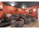 Luxurious home theater with comfortable recliner seating at 1319 Red Baron Ln, Boulder City, NV 89005