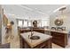 Open concept kitchen with a large island and seating area at 1319 Red Baron Ln, Boulder City, NV 89005