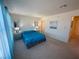 Bright bedroom with a queen bed and ensuite bathroom at 2036 Mesquite Ln # 303, Laughlin, NV 89029