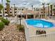 Resort-style pool with spa and lounge chairs at 2036 Mesquite Ln # 303, Laughlin, NV 89029