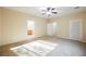Main bedroom with ceiling fan and ensuite access at 2149 Cedar River Ct, Henderson, NV 89044