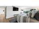 Bedroom with a TV and a view at 3111 Bel Air Dr # 7F, Las Vegas, NV 89109
