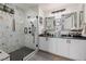 Modern bathroom with stylish tile and double vanity at 353 E Bonneville Ave # 632, Las Vegas, NV 89101