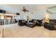 Spacious living room with a fireplace and lots of natural light at 6250 Pale Pavilion Ave, Las Vegas, NV 89139