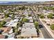 Aerial view of a home and its surrounding neighborhood, showcasing the property's location and landscape at 635 8Th St, Boulder City, NV 89005