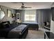 Spacious bedroom with a large window and ceiling fan at 635 8Th St, Boulder City, NV 89005