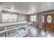 Kitchen with breakfast bar and light wood cabinets at 635 8Th St, Boulder City, NV 89005