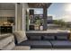 Outdoor kitchen and seating area with stunning views at 1 Boulderback Dr, Henderson, NV 89012