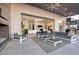 Covered patio with seating area and views at 1 Boulderback Dr, Henderson, NV 89012