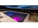 Luxury pool with city views at night at 1 Boulderback Dr, Henderson, NV 89012