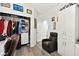 Home office with ample storage and a relaxing armchair at 2134 Dillons Cove Dr, Laughlin, NV 89029