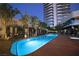 Luxury resort-style pool with private cabanas at 4471 Dean Martin Dr # 507, Las Vegas, NV 89103