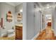 Bathroom with granite vanity, toilet, and rolled towels at 5100 Jordan Frey St # 203, Las Vegas, NV 89130
