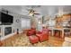 Open living room and kitchen with hardwood floors at 5100 Jordan Frey St # 203, Las Vegas, NV 89130