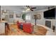 Bright living room with hardwood floors and a fireplace at 5100 Jordan Frey St # 203, Las Vegas, NV 89130