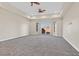 Spacious bedroom features tray ceilings and access to the backyard at 5790 Aspen Falls Cir, Las Vegas, NV 89149