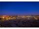 Night time aerial view showcasing the surrounding cityscape and community at 9101 Alta Dr # 505, Las Vegas, NV 89145