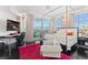 Spacious main bedroom with city views and home office at 9101 Alta Dr # 505, Las Vegas, NV 89145