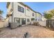 Brick patio backyard with AC unit and small seating area at 1336 Allegheny Moon Ter # 103, Henderson, NV 89002