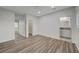 Light and airy bedroom with wood-look floors and en-suite bathroom at 1964 Westwind Rd, Las Vegas, NV 89146
