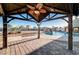 Gazebo overlooking the pool and backyard landscape at 1964 Westwind Rd, Las Vegas, NV 89146