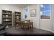 Home office with built-in shelving and a large desk at 329 S Orleans St # Lot 1, Henderson, NV 89015